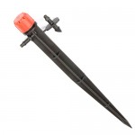 Kvapkač nastaviteľný 0-70 l/hod. červený s bodcom 1Bar