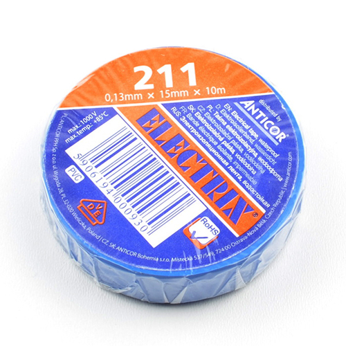 Izolačná páska modrá 15mm/10m/0,13mm
